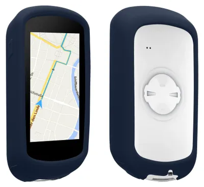 Produktbild von kwmobile Hülle kompatibel mit Garmin Edge Explore 2 - Silikon GPS Fahrrad Case Schutzhülle - in Dunkelblau