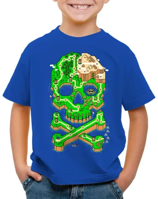 Produktbild von A.N.T. Mario Skull Kinder T-Shirt totenkopf videospiel konsole world