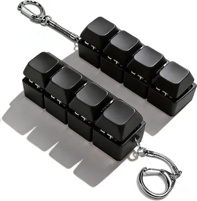 Produktbild von 2 Stück Tastatur Fidget Spielzeug,Stressabbau,Fidget Toys(C)Tastatur Fidget Toy,Vier Tastatur Schlüsselanhänger,Spielzeug für Männer und Frauen