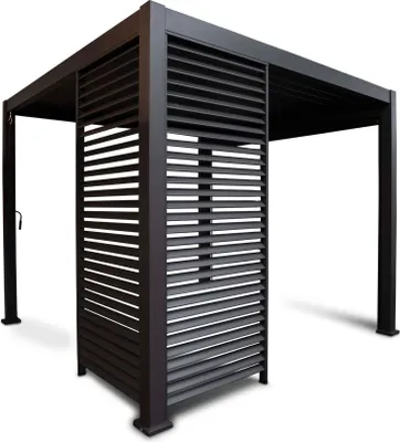 Produktbild von MIRADOR 111 Lamellenwand 1,23 m Aluminium Anthrazit für Deluxe Pergola