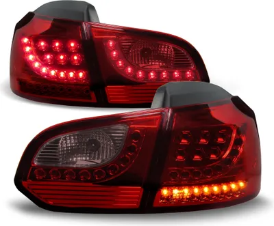 Image de Feux arrière originaux JOM LED rouge foncé Smoke SET pour VW Golf 6 VI MK6 Limousine