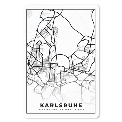 Produktbild von MuchoWow® Mauspad Mousepad Karlsruhe - Karte - Stadtplan 18x27 cm - Mousepads - Maus Mat - Pad - Mausunterlage