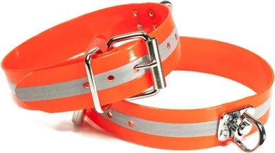 Produktbild von Mystique® Biothane Schweisshalsband 38mm reflex orange gold 35-45cm