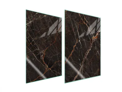 Productafbeelding van Glazen beschermplaat voor keuken, 2x35x52 cm, marmerlook