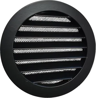 Produktbild von Belüftungsgitter Ø 125 mm, Aluminium, Schwarz, für Garten, Küche, Camping