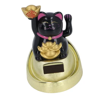 Produktbild von Solar-Glücks-Katze Statue,Solar-Glücks-Katze,Glücks-Geld-Katze,Feng Shui Reichtum Katze,Glücks-Glücks-Katze,Fengshui Glücks-Katze