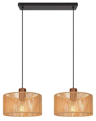 Produktbild von Olucia - SELENA - Pendelleuchte - Braun/Schwarz - 2 Lampen