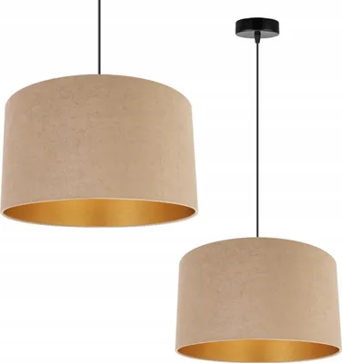 Obrázok produktu pre Závesná lampa Stropný svietnik Zlatý zamat Stínidlo