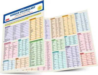 Produktbild von Korean Vocabulary Language Study Card