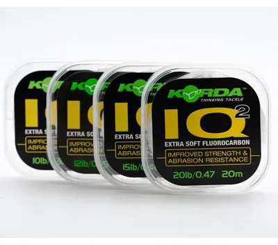 Produktbild von Korda IQ2 Extra Soft Fluorocarbon - 20m Vorfachschnur, Durchmesser/Tragkraft:0.40mm / 15lb (6.9kg)
