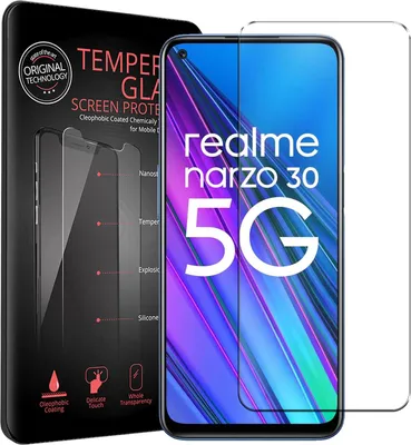 Immagine prodotto di 2x pellicola protettiva per Realme Narzo 30 5G telefono cellulare blindato protezione dello schermo in vetro