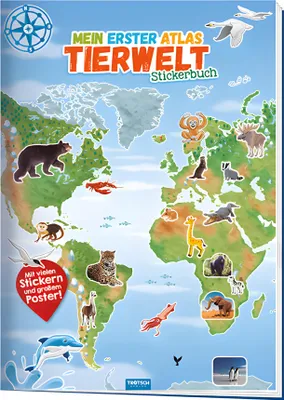 Zdjęcie produktu dla Trötsch Stickerbuch Mein erster Atlas Tierwelt