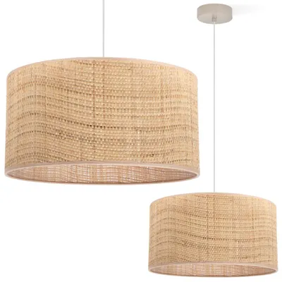 Produktbild von Pendelleuchte Rattan Kaschmir Beige 1-flammig Ø40 cm E27 höhenverstellbar