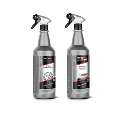 Produktbild von ferdotec säurefreier Felgenreiniger mit Farbindikator 1.000 ml + Insektenentferner 1.000 ml Spar Set