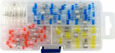 Produktbild von Yato YT-81450, Schrumpfschlauch, Blau, Rot, Weiß, Gelb, Polyethylen, 4 cm, 100 Stück(e), 80 °C