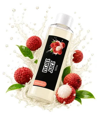 Produktbild von BubbleJoy Sirup Litschi 100 ml Fruchtsirup für Bubble Tea