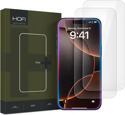 Zdjęcie produktu dla Szkło Hartowane Hofi 9H 2szt. DO iPhone 16 Pro Max Przezroczyste