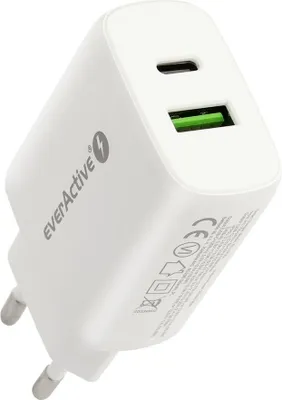 Immagine prodotto di everActive CHARGER USB/USB-C QC3.0 25W WHITE