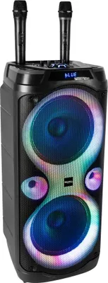 Produktbild von IBIZA COLUMBA-KARAOKE Anlage Lautsprecher Box mit zwei Mikrofonen und LED Beleuchtung