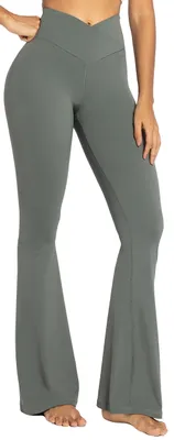 Produktbild von Sunzel Flare Leggings, Crossover Yogahose mit Bauchkontrolle, hohe Taille und we