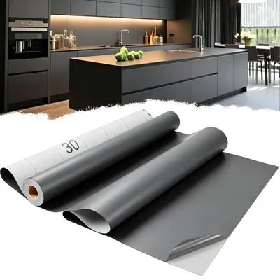 Produktbild von Solidchoice – Selbstklebende Möbelfolie, Dunkelgrau, matt, 1200 x 60 cm
