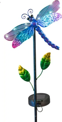 Produktbild von Gartenstecker Libelle mit Solarlicht H. 82cm blau aus Metall Formano S26