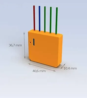 Image de Émetteur WiFi encastrable Shelly i3, 3 canaux, orange