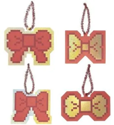 Produktbild von Geschenkanhänger M, Schleifen, Pixel,MIX
