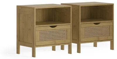 Productafbeelding van Nachtkastje Vicco Liora Bamboe 40 x 44 cm Set van 2, Model 61831