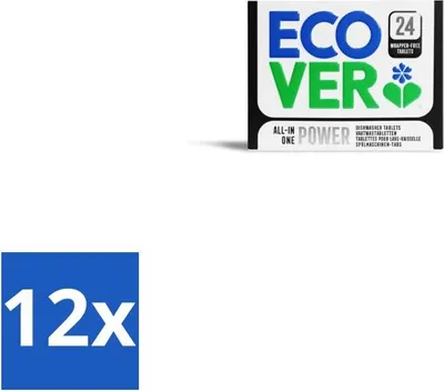 Produktbild von Ecover - All-in-One Power-Geschirrspültabs - 24 Tabs - Vorteilspack - 12 Stücke