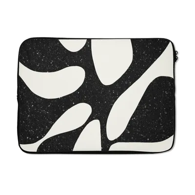 Produktbild von MuchoWow® Laptop Hülle 14 ZollPflanze - Schwarz - Minimalismus Laptoptasche - Laptoptasche - Stoßsicher - Schutzhaube