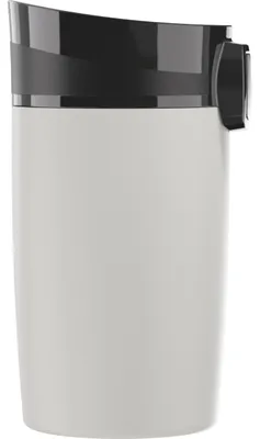 Isolierbecher 0,27 l Edelstahl auslaufsicher schadstofffrei Touch-Weiß