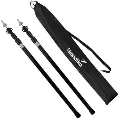 Produktbild von Skandika Teleskopstange 2er-Set | Zeltstangen für Sonnensegel, Zelt, Vorzelt, Tarp, Markise, 86,5 – 227 cm, stufenlos ausziehbar, Tragetasche