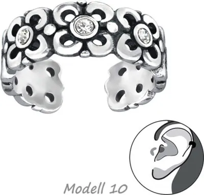 Produktbild von Ohrklemme Silber 925: Ear Cuff Ohrring ohne Loch Modell 10