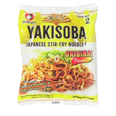Immagine prodotto di OTAFUKU Tagliatelle Yakisoba con Salsa Yakisoba Set di cottura 370g | 2 porzioni Tagliatelle fritte giapponesi