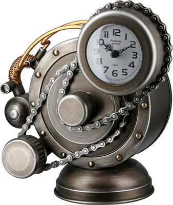 Produktbild von Casablanca by Gilde Spardose, Stand-/ Tischuhr rund Cada silberfarben H. 25 cm, 59087