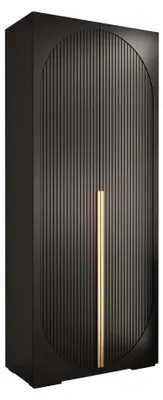 Produktbild von Kryspol - Kleiderschrank Schwarz, 2 Tür, 1 Modul 100x236,7x47cm, Manhattan Ryfel 5