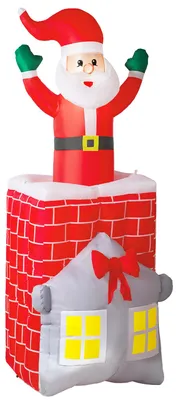Produktbild von Outsunny 210cm Aufblasbarer Weihnachtsmann mit Hebebühne LED-Lichtern für Garten
