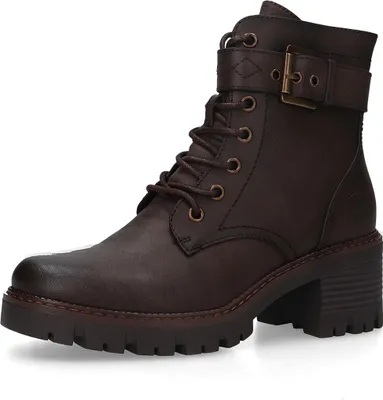 A single brown boot is shown against a white background.