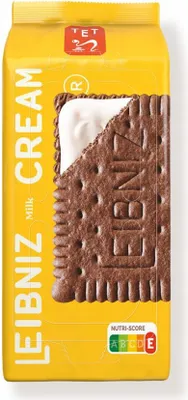 Zdjęcie produktu dla Leibniz Milk Cream Choco Herbatniki Kakaowe Z Kremem Mlecznym 190G