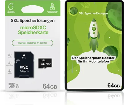 Produktbild von microSD Speicherkarte S&L für Huawei MatePad 11 (2023) - Speicherkapazität: 64 GB