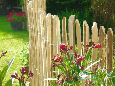 Produktbild von Floraworld Rollzaun Staketen 5 x 1,2 m natur