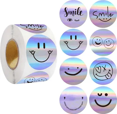 Immagine prodotto di Adesivi decorativi emoji emoticon sorriso smile 500 pezzi