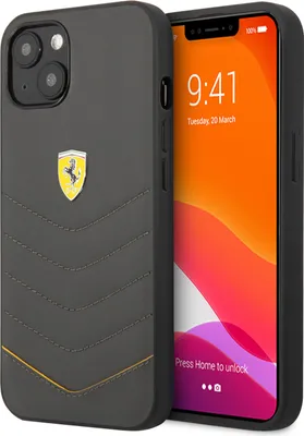 Produktbild von Ferrari iPhone 13 Back cover case - Quilted - Yellow