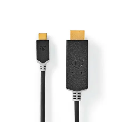 Zdjęcie produktu dla Nedis CCBW64655AT10, 1 m, USB Type-C, HDMI, Męska, Męska, Prosty