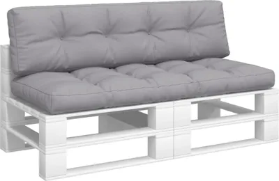 Produktbild von (Design 2026) Palettenkissen 2-tlg. Grau Stoff - HOMMIE 349964 - Gartenmöbelauflagen