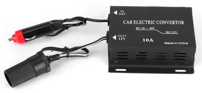 Imagen del producto de Convertidor de voltaje de 10A, 24V a 12V, fuente de alimentación para automóvil, transformador reductor, universal para vehículos recreativos, camiones, yates