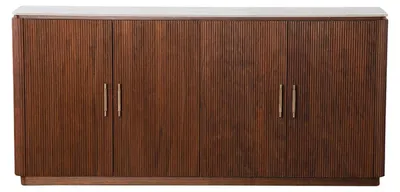 Imagen del producto de Cómoda Urban Chique con placa de cerámica, 180 cm - Color marrón oscuro