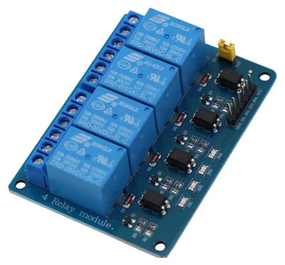 4-Kanal Relaismodul 5V mit Optokoppler, 10A, für Arduino