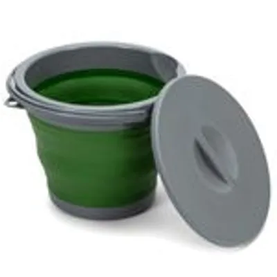 Produktbild von Falteimer 5 Liter mit Deckel Faltbarer Eimer 5l für Camping Putzen Wasser-eimer
